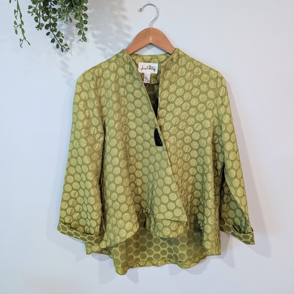 Joseph Ribkoff Green Textured Women's Cardigan - Picture 1 of 8